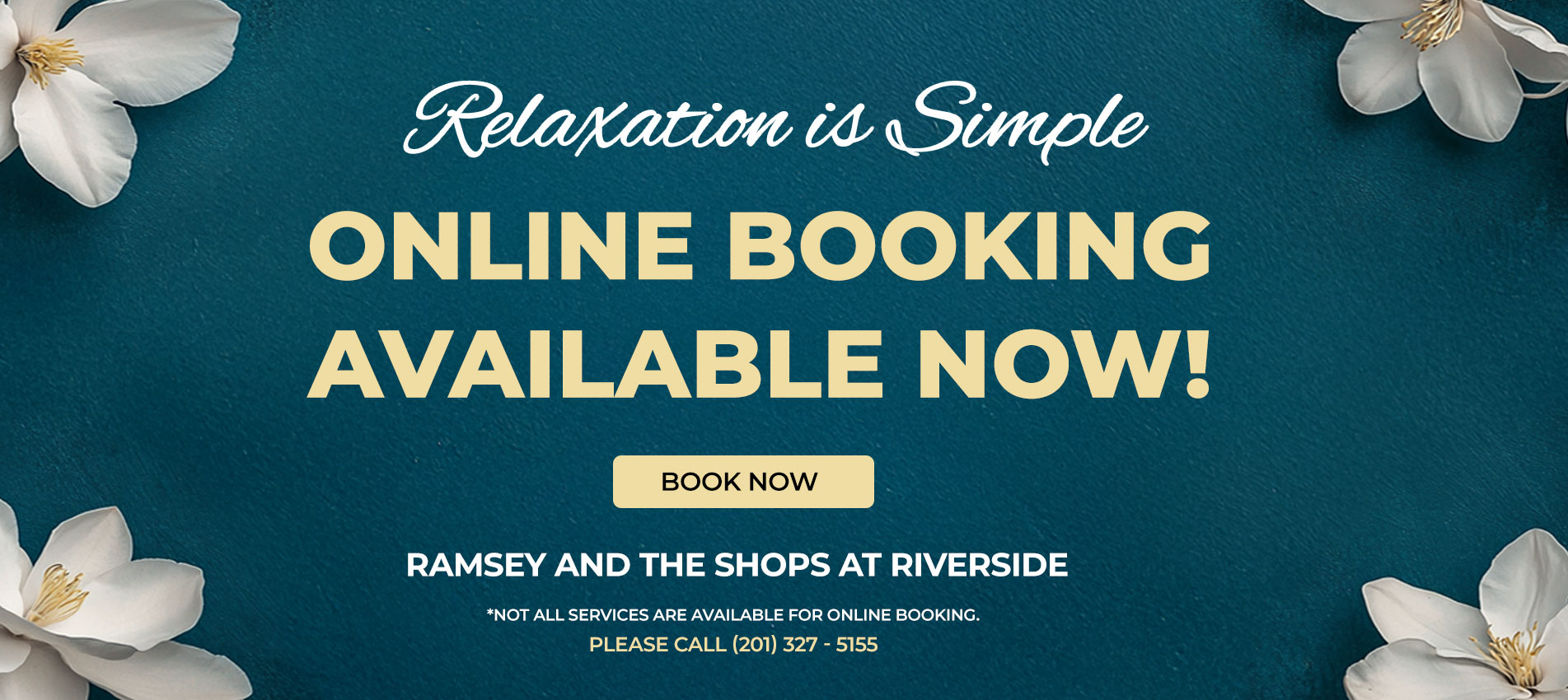 Online Booking - Available Now! BOOK NOW!